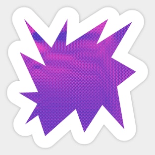 Retro Comic Halftone Purple Burst Sticker